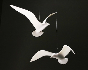 Seagull MOBILE  by John Perry DUO 14 inch wingspan Sculpture