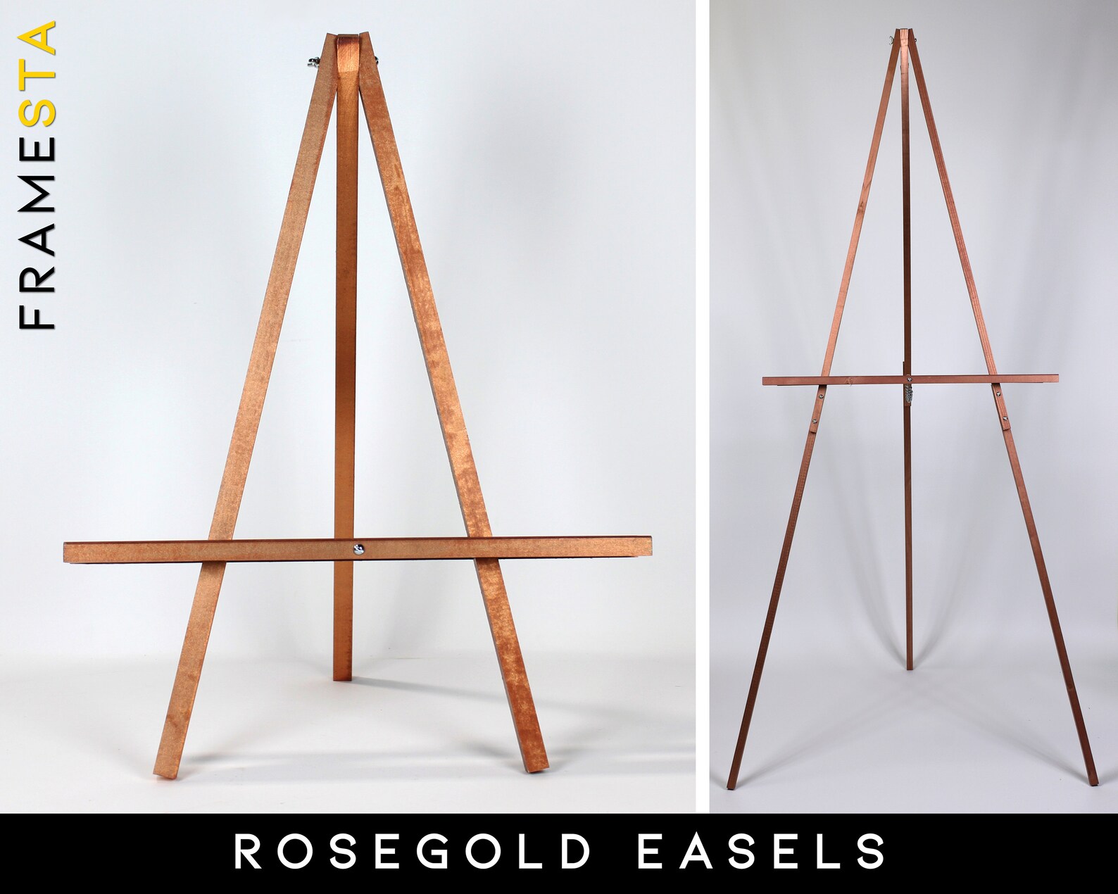65 Gold Floor Easel 25 Gold Tabletop Easel Etsy