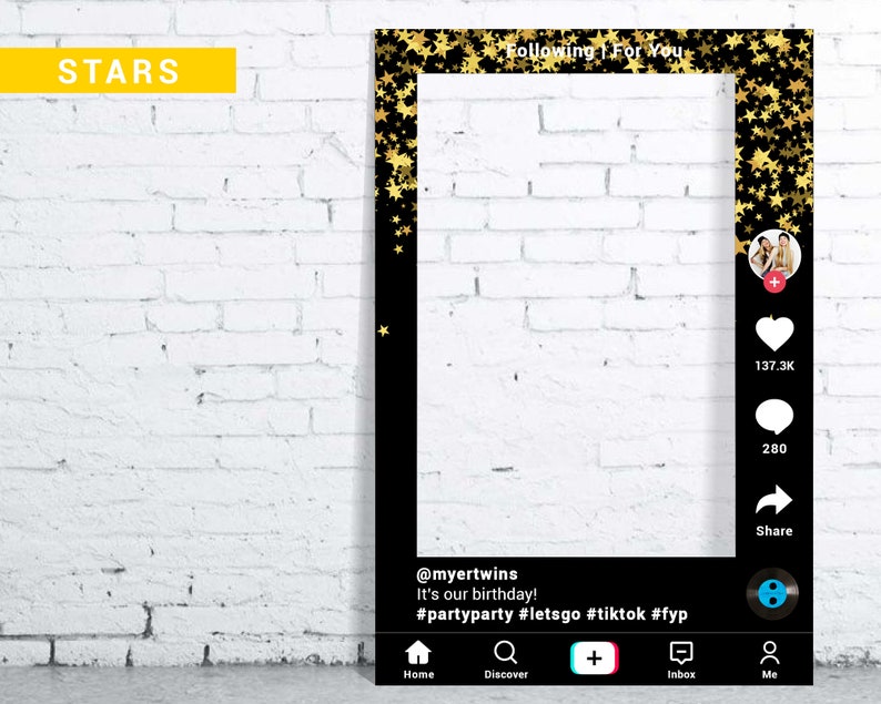 TikTok Famous Star Photo Booth Frame Tik Tok Party TikTok Famous Star Photo Booth Frame Tik Tok Party