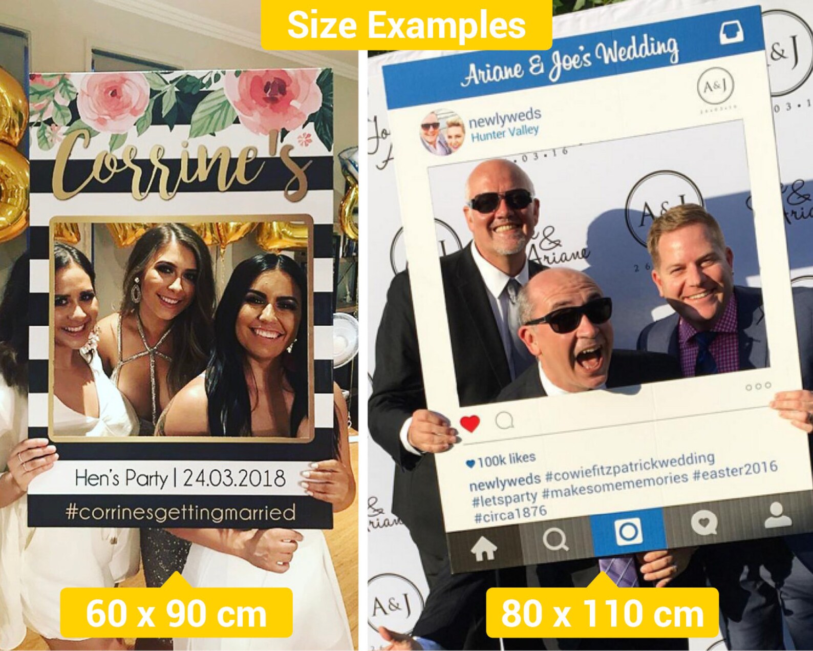 Hens Party Photo Booth Frame Prop Printed & Shipped Etsy