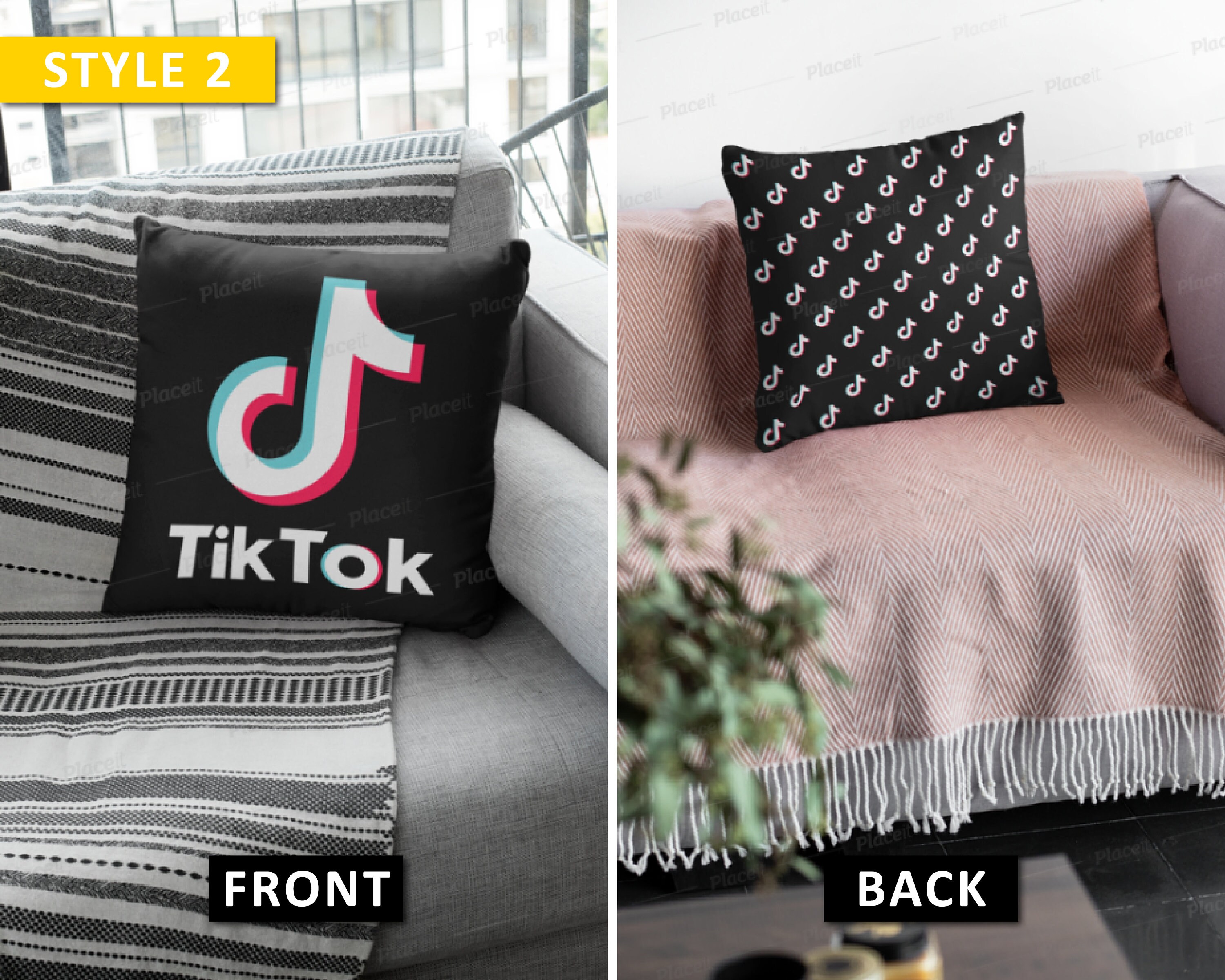 TikTok Throw Pillow TitTok Room Decor TikTok Trend Etsy