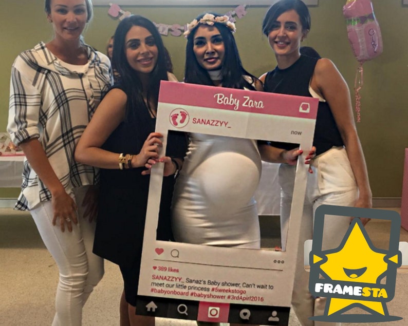 It S A Girl Baby Shower Photo Booth Prop Frame Printed Etsy It S A Girl Baby Shower Photo Booth Prop Frame Printed Etsy