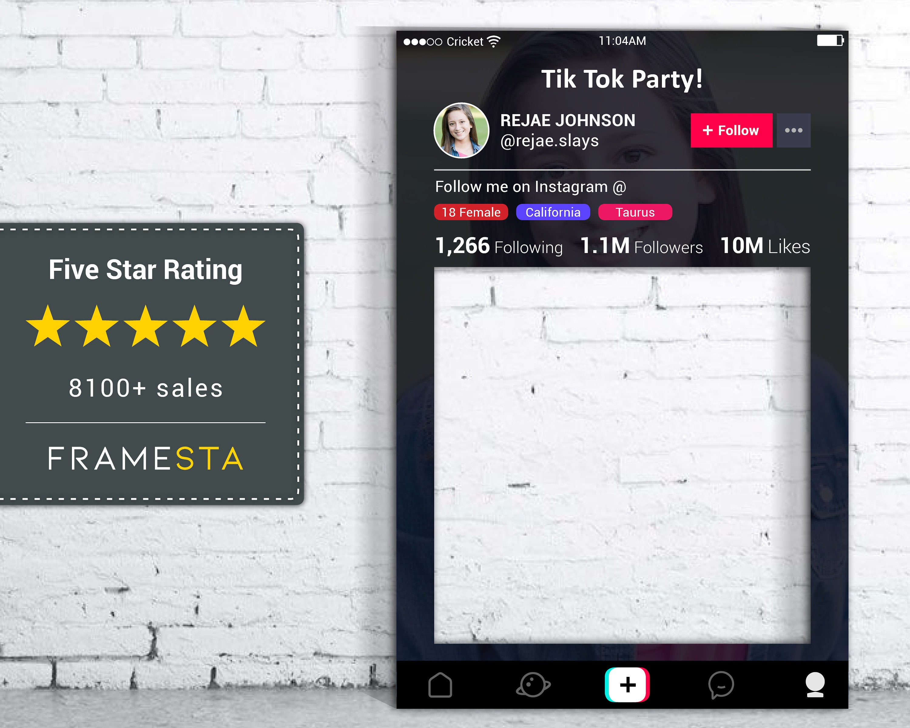 Tiktok Photo Booth Template