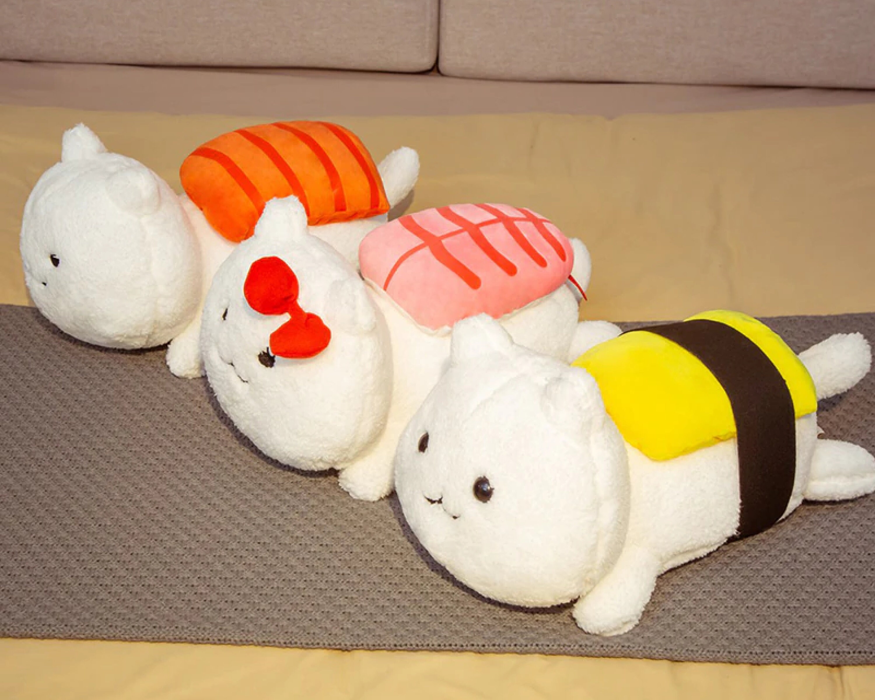 Cute Kawaii Cat Sushi Plush Toys Cat Sushi Plushies Etsy