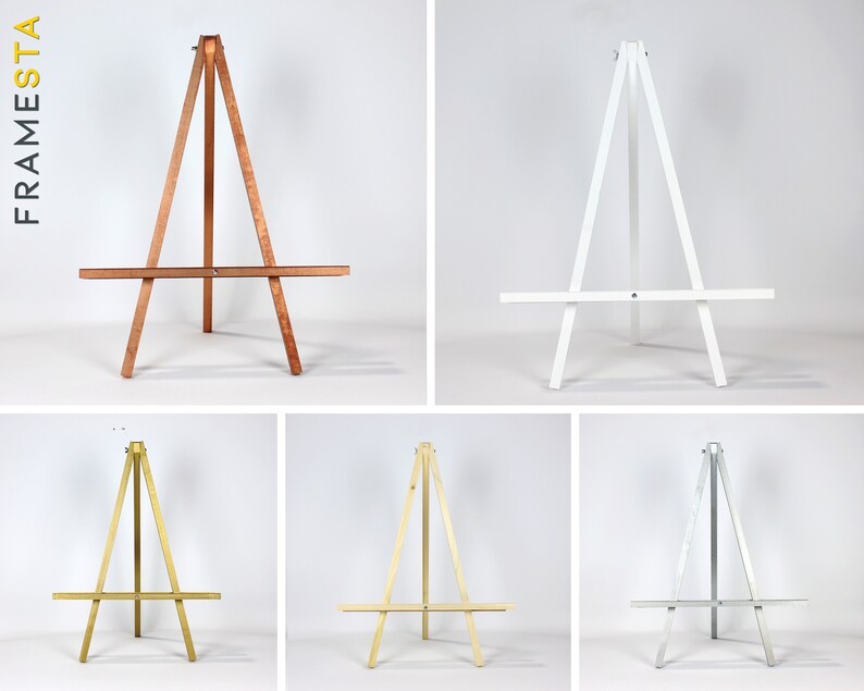 Large 25 Wood Tabletop Easel Stand For Wedding Sign Etsy