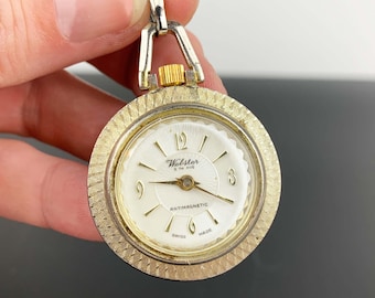 1960s Webster Gold Pendant Watch: Swiss Made Watch Jewellery