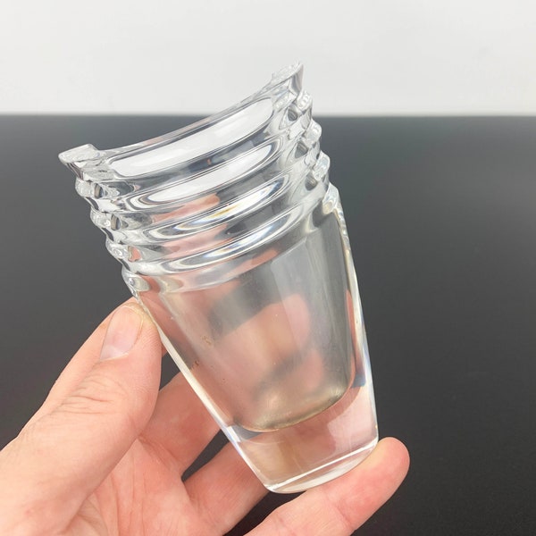 Lenox USA mini jarrón de vidrio art déco / Jarrón en miniatura de vidrio / Jarrón pequeño de vidrio americano