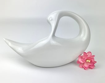 Naaman Israel Vintage White Ceramic Swan Figurine