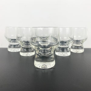 Set of 8 vintage Crown Corning Regis shot glass | small liqueur glasses | bubble base shot glass | sherry and port glasses