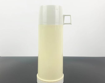Termo vintage de Inglaterra: termo amarillo pálido de mediados de siglo