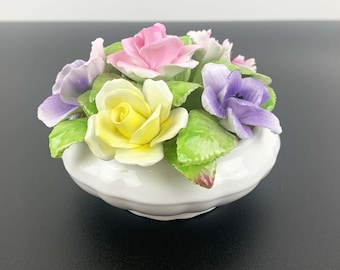 Coalport China Flower Ornament: Collectible Floral Figurine - Etsy