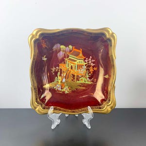 Carlton Ware Rouge Royale New Mikado enamel and gilt bowl | Chinoiserie pagoda bowl | Carlton Ware collectible
