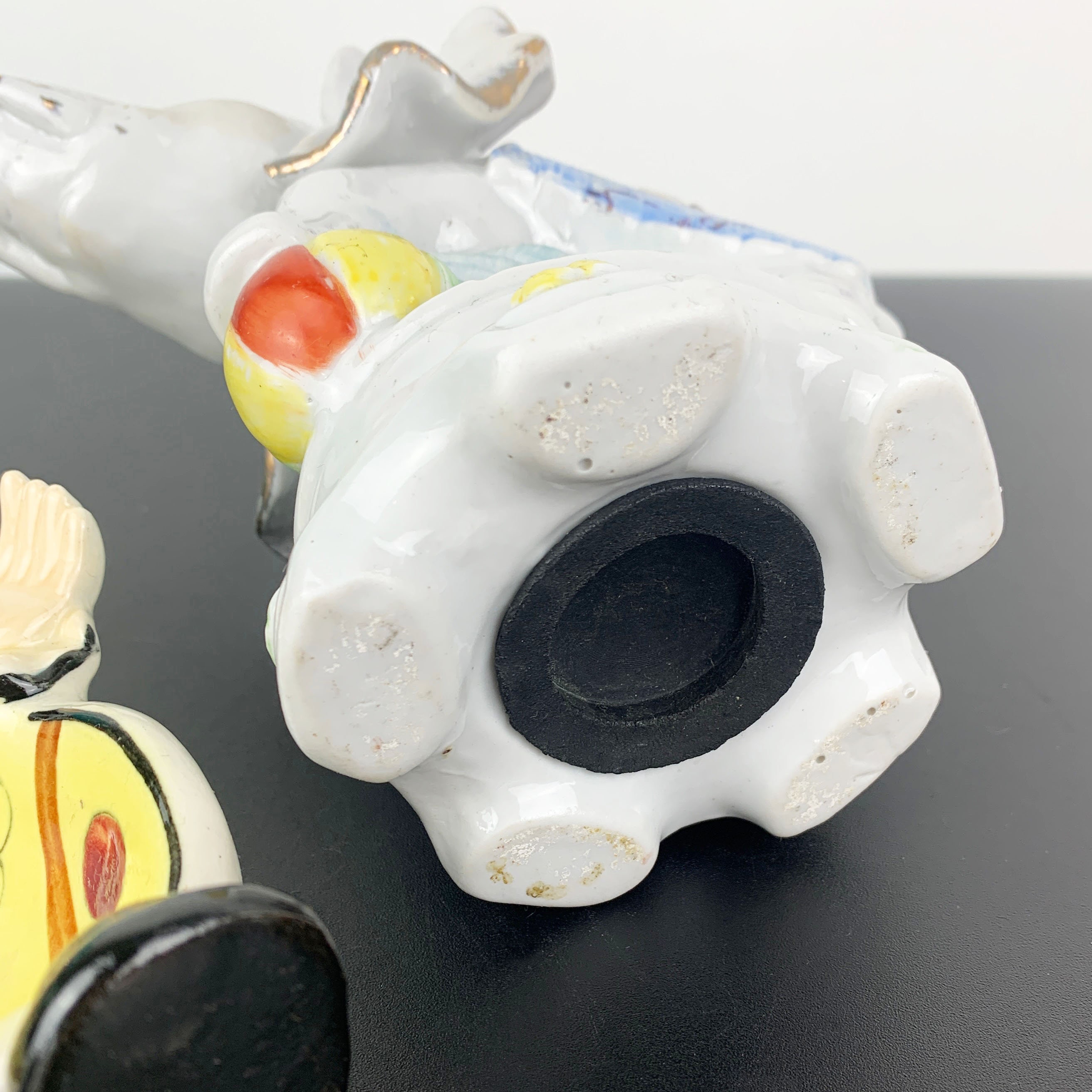 ヴィンテージサーカス陶器装飾：ピエロの小物入れや象の貯金箱 - Etsy 日本