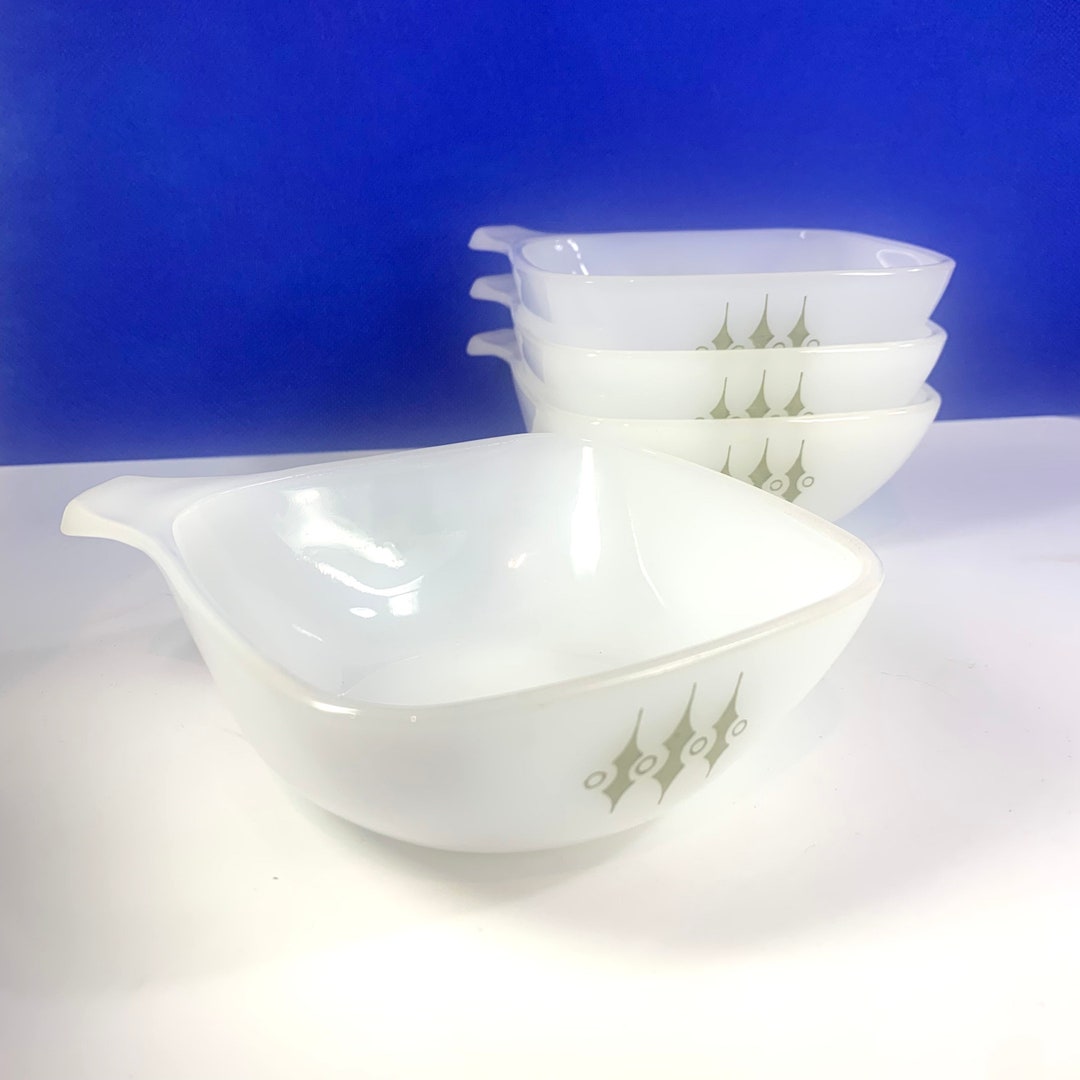 Crown Pyrex Ramekins With Handle Vintage Pyrex White Etsy