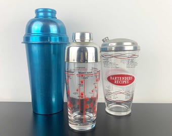 Vintage Cocktail Shaker with Recipes: Mid-Century Barware