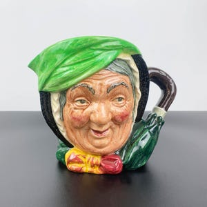 Royal Doulton large character jug Sairey Gamp | Charles Dickens Sairey Gamp character jug | collectible large character jug