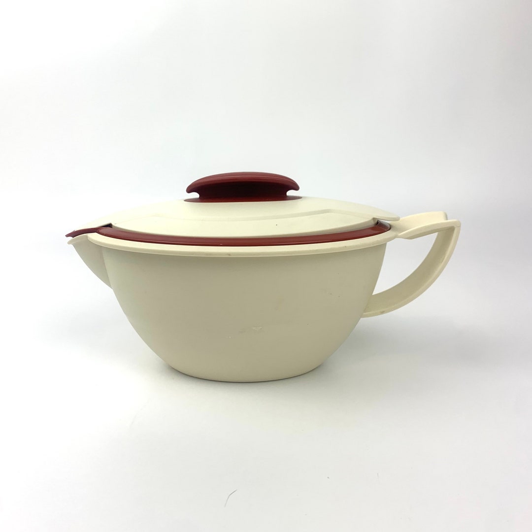 Vintage Tupperware Gravy Boat Brown & Cream Retro 1970s Gravy Boat