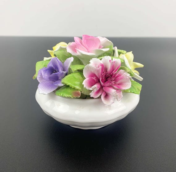 Coalport China Flower Ornament: Collectible Floral Figurine - Etsy