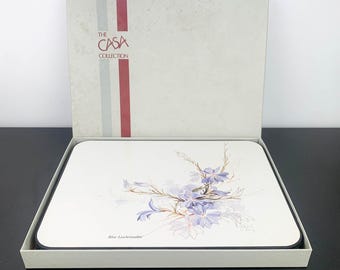 Casa New Zealand Botanical Placemat: Floral Illustration Placemats, Boxed Set of 6