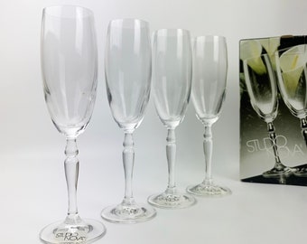 Studio Nova Evita Champagne Flutes - Set of 4, Original Box
