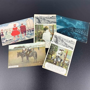 Set mit 5 Blackpool Souvenir-Postkarten von 1900 | sammelwürdige Postkarten | antike englische Postkarten | Blackpool Stil Serie Postkarte