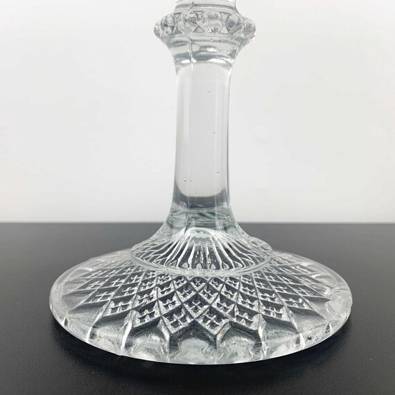 プレスガラス　コンポート アンティークのプレスガラス製コンポートボウル：デイビッドソン 1895