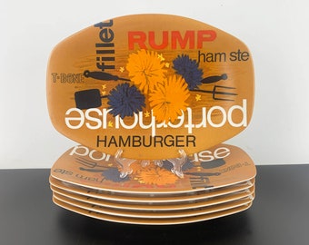 Bessemer Australia steak hamburger bbq plate sets | Bessemer melamine dinner plates | picnicware | camping bbq picnic plates