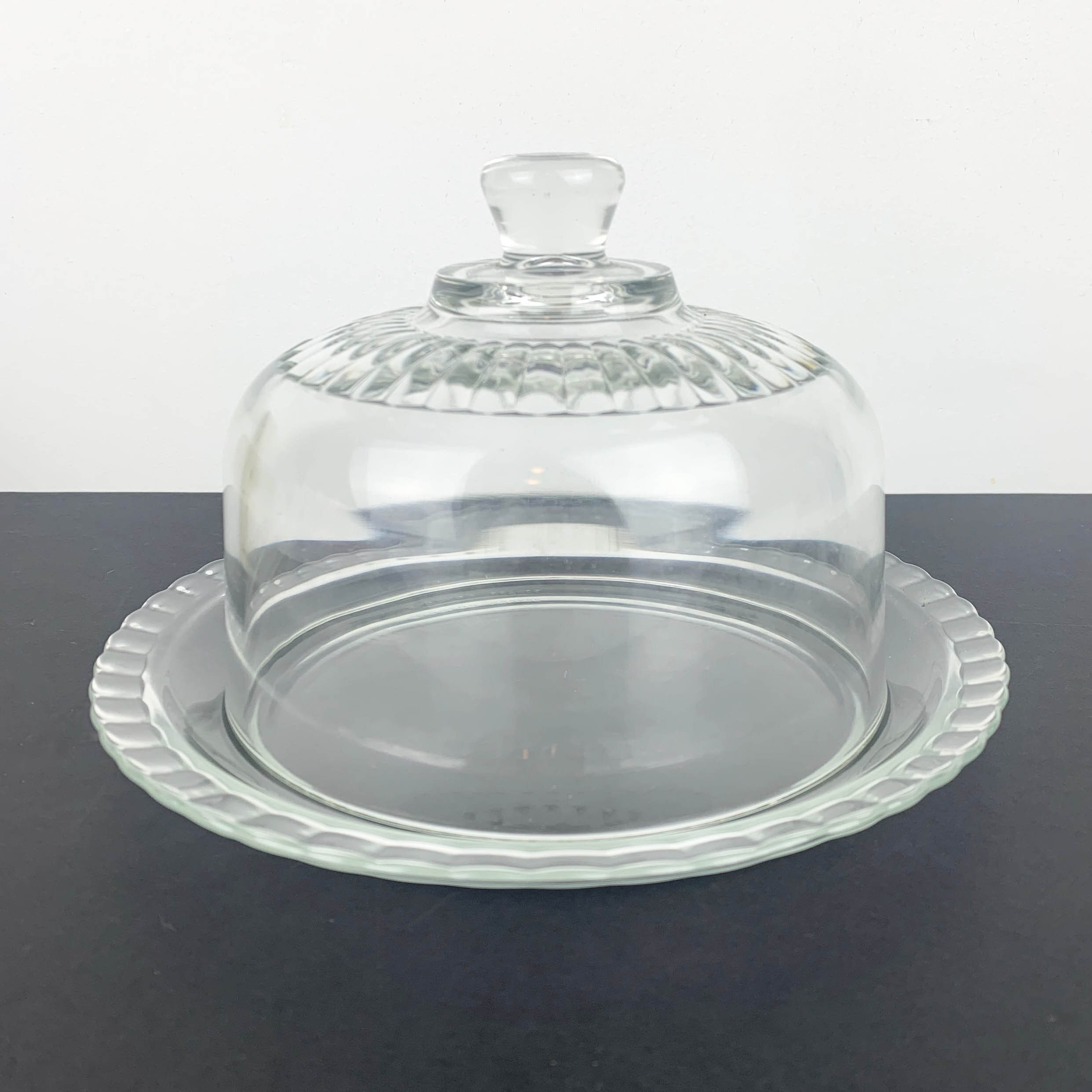 フランス製アルコロック　ガラスドーム Arcoroc France ガラス製チーズプレート（ドーム型蓋付き） - Etsy 日本