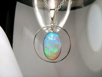Solid Opal Pendant Beautiful Hoop Pendant Rare Australian | Etsy