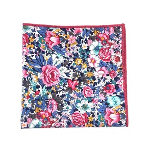 ROBERT Floral Pocket Square| Mytieshop | Wedding ideas | Groom | Groomsmen | Prom | Floral print