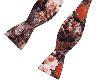 THEOPHILUS Floral Bow Tie (Self Tie)| Mytieshop | Wedding ideas | Groom | Groomsmen | Prom | Floral print | Flower ties
