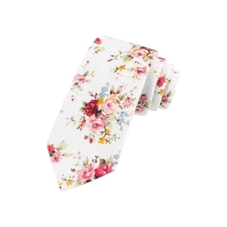 BENJAMIN Floral Skinny Tie 2.36" - Mytieshop - {{ product.description }}