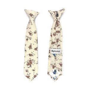 ERIC Boys Floral Clip On Tie 2.3&quot;| Mytieshop | Wedding ideas | Groom | Groomsmen | Ring bearer | Floral print