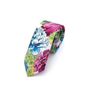 BYRON Floral Skinny Tie 2.36&quot;| Mytieshop | Wedding ideas |  |  |  | Floral print | Floral Ties | Flower Ties | skinny ties