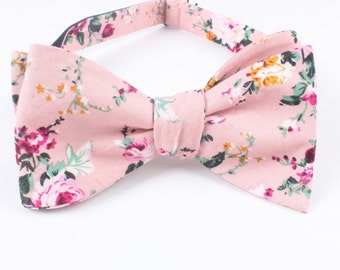 MILLIE Self Tie Bow Tie| Mytieshop | Wedding ideas | Groom | Groomsmen | Prom | Floral print | Flower ties