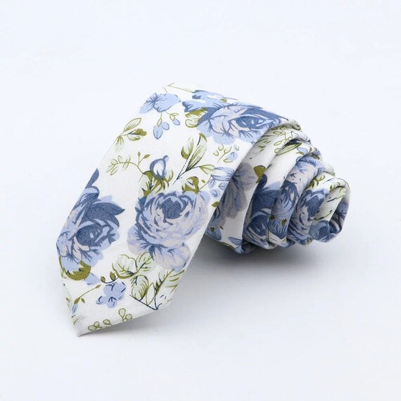 SAM Floral Skinny Tie 2.36 Floral Tie Flower Tie - Etsy