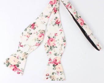 EMMETT Floral Bow Tie (Self Tie)| Mytieshop | Wedding ideas | Groom | Groomsmen | Prom | Floral print
