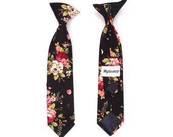 JAKE Floral Clip On Tie 2.3&quot; For Kids and Toddlers| Mytieshop | Wedding ideas | Groom | Groomsmen | Ring bearer | Floral print