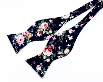 DAN Self Tie Bow Tie| Mytieshop | Wedding ideas | Groom | Groomsmen | Prom | Floral print