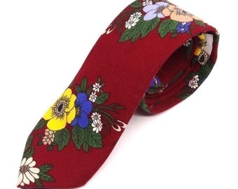 ANEMONE Skinny Tie 2"/ Mytiesshop / Wedding ideas / / / / Stampa floreale / Cravatte floreali / Cravatte floreali / cravatte sottili/ Accessori per abiti e cravatte