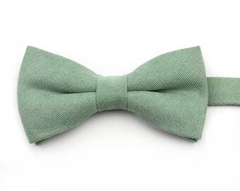 EMME adult Floral Pre-Tied Bow Tie  | Sage green bow tie | Wedding bow tie | boho Flower Tie | tie | Groom ideas pretied bow ties Mens bow