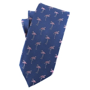 MIA - Flamingo Skinny Tie 2.36&quot; Mytieshop | Wedding ideas | Floral print ties | wedding ties | neckties wedding | Groomsmen and groom