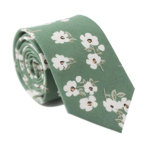 Floral corbata delgada retro