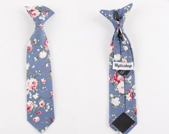 NEIL Boys Floral Clip On Tie 2.3"| Mytieshop | Wedding ideas | Groom | Groomsmen | Ring bearer | Floral print