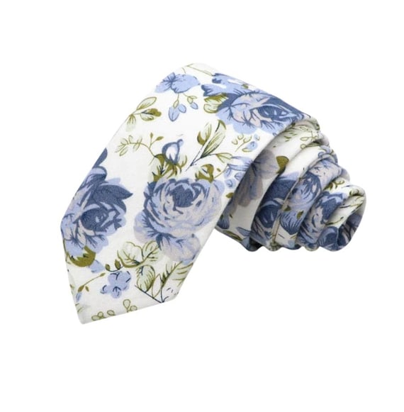 Cravatta Stampa Floreale Seta Set Cravatta E Pochette Uomo Con