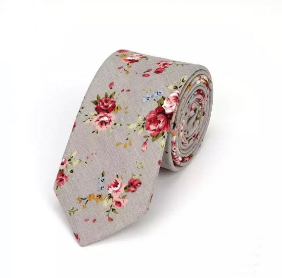 BANE Floral Skinny Tie 2.36 Floral Tie Flower Tie | Etsy