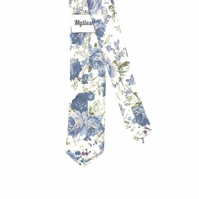 SAM Floral Skinny Tie 2.36" White and Green Floral Tie Mytieshop - Mytieshop - {{ product.description }}