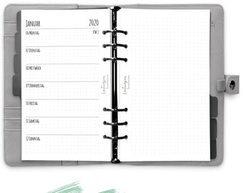 Calendar 2024 Personal 1W1S "dot grid", planner 2024 German, calendar 2024 German, calendar inserts 2024, calendar 2023 2024