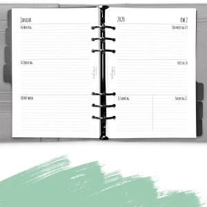 Calendar 2024 A5 1W2S "WE divided lined", Planner 2024 German, Calendar 2024 German, Calendar Inserts 2024, Calendar 2023 2024