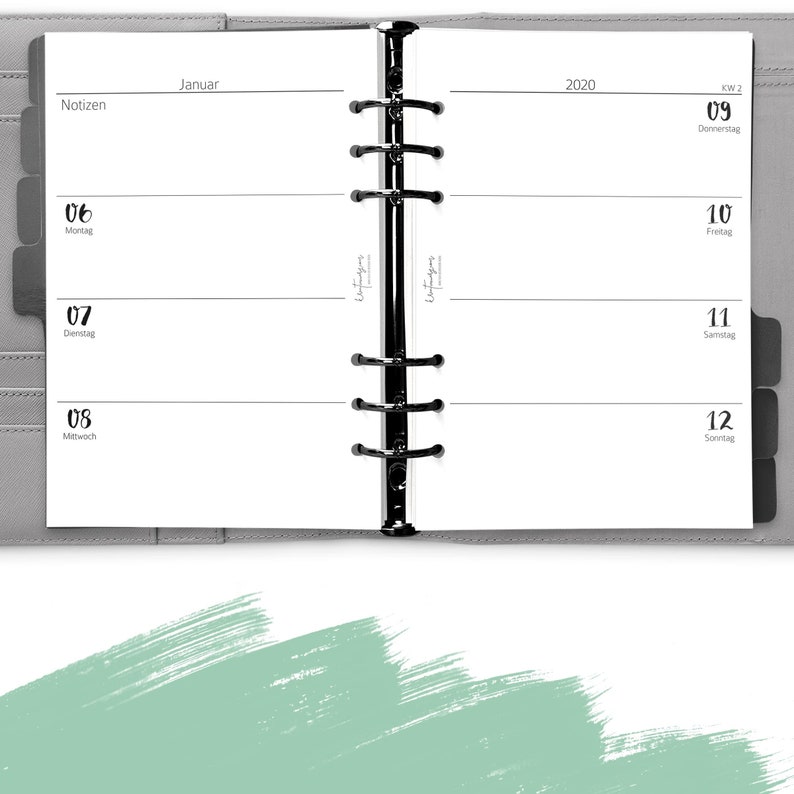 Calendar 2024 A5 1W2S ivory Girl Planner 2024 Etsy